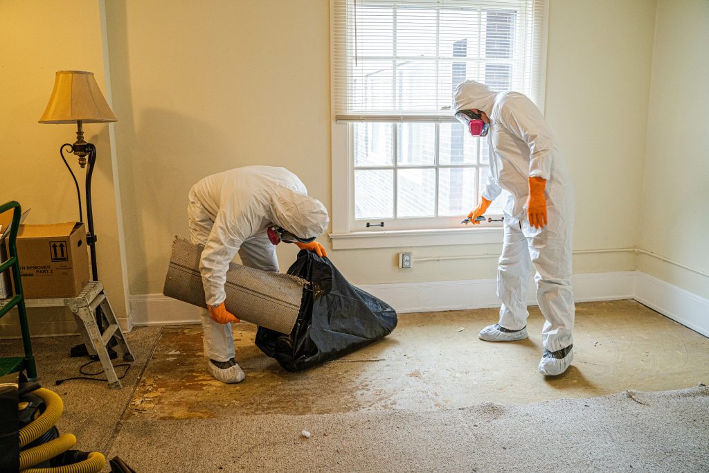 Hazardous material restoration project by Super Team Restoration Experts